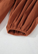 Load image into Gallery viewer, Corduroy Quarter Snap Three-Quarter Sleeve Dress