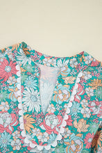 Load image into Gallery viewer, Printed Notched Short Sleeve Blouse