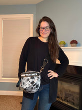 Load image into Gallery viewer, The Roni Nylon Crossbody - Floral Grey Black Shadow