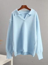 Load image into Gallery viewer, Johnny Collar Long Sleeve Top and Pants Sweater Set