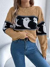 Load image into Gallery viewer, Ghost Round Neck Long Sleeve Sweater