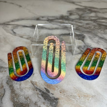 Load image into Gallery viewer, Jumbo Paperclip - Rainbow Glitter