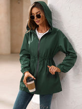 Load image into Gallery viewer, Ivy Lane Outdoor Waterproof Long Sleeve Hooded Windbreaker