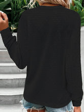 Load image into Gallery viewer, Eyelet Notched Long Sleeve T-Shirt