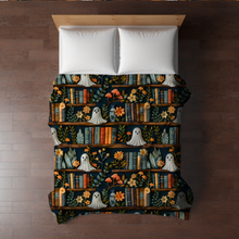 Load image into Gallery viewer, Blanket - Halloween - Ghost Bookshelf - PREORDER 8/2-8/5