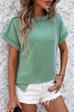 Load image into Gallery viewer, Striped Round Neck Short Sleeve T-Shirt