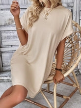 Load image into Gallery viewer, Round Neck Short Sleeve Mini Dress