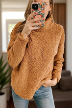 Load image into Gallery viewer, Fuzzy Turtleneck Long Sleeve Sweatshirt