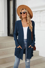 Load image into Gallery viewer, Pocketed Open Front Long Sleeve Cardigan