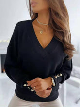 Load image into Gallery viewer, V-Neck Long Sleeve Sweatshirt
