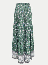 Load image into Gallery viewer, Full Size Tiered Printed Elastic Waist Skirt