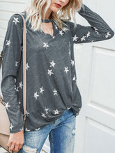 Load image into Gallery viewer, Cutout Round Neck Long Sleeve T-Shirt