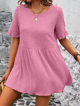 Load image into Gallery viewer, Round Neck Short Sleeve Blouse