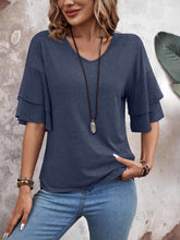 Load image into Gallery viewer, V-Neck Half Sleeve Blouse