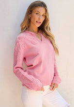 Load image into Gallery viewer, Daisy Notched Long Sleeve Sweater