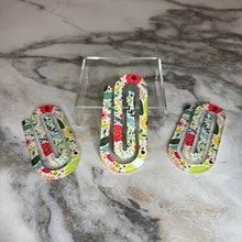 Load image into Gallery viewer, Jumbo Paperclip - White Background Floral