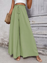Load image into Gallery viewer, Tied High Waist Wide Leg Pants