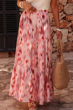 Load image into Gallery viewer, Tiered Printed Elastic Waist Skirt