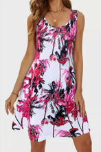 Load image into Gallery viewer, Printed Scoop Neck Wide Strap Mini Dress