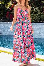 Load image into Gallery viewer, Printed V-Neck Maxi Cami Dress