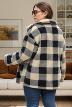 Load image into Gallery viewer, Plus Size Plaid Button Up Long Sleeve Coat
