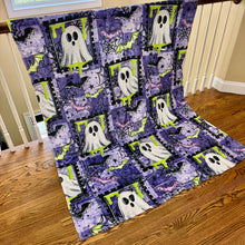 Load image into Gallery viewer, Blanket Halloween #22 - Purple Frame Ghosts - PREORDER ends 7/25