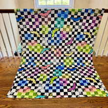 Load image into Gallery viewer, Blanket Halloween #24 - Rainbow Bat Checker - PREORDER ends 7/25