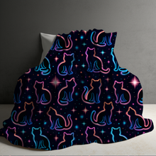 Load image into Gallery viewer, Blanket - Halloween - Black Cat Rainbow Outline - PREORDER 7/29-8/1