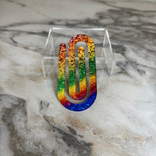 Load image into Gallery viewer, Jumbo Paperclip - Rainbow Glitter