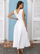 Load image into Gallery viewer, Full Size Slit V-Neck Sleeveless Midi Dress