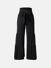 Load image into Gallery viewer, Tied Ruched Wide Leg Pants