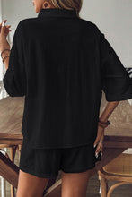Load image into Gallery viewer, Collared Neck Half Sleeve Top and Shorts Set
