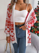 Load image into Gallery viewer, Pocketed Open Front Long Sleeve Cardigan