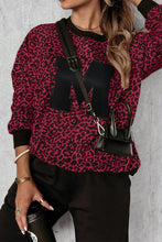 Load image into Gallery viewer, Letter M Leopard Round Neck Top and Pants Set