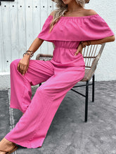 Load image into Gallery viewer, Off-Shoulder Wide Leg Jumpsuit