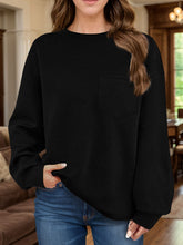 Load image into Gallery viewer, Full Size Texture Round Neck Long Sleeve Sweatshirt
