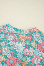 Load image into Gallery viewer, Printed Notched Short Sleeve Blouse