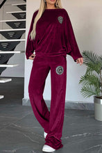 Load image into Gallery viewer, Full Size Boat Neck Long Sleeve Top and Pants Set