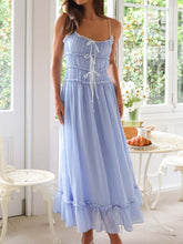 Load image into Gallery viewer, Devine Frill Ruffled Hem Midi Cami Dress