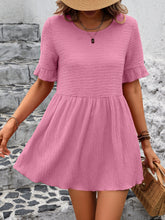 Load image into Gallery viewer, Round Neck Short Sleeve Blouse