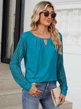 Load image into Gallery viewer, Cutout Round Neck Long Sleeve T-Shirt