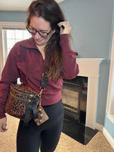 Load image into Gallery viewer, The Roni Nylon Crossbody - Animal Print Black & Caramel