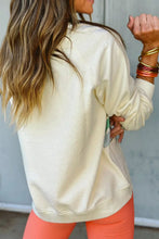 Load image into Gallery viewer, Contrast Round Neck Long Sleeve Sweatshirt