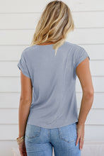 Load image into Gallery viewer, Cowl Neck Short Sleeve T-Shirt