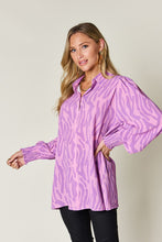 Load image into Gallery viewer, Double Take Full Size Printed Smocked Long Sleeve Blouse