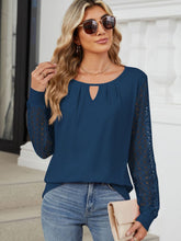 Load image into Gallery viewer, Cutout Round Neck Long Sleeve T-Shirt