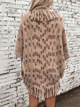 Load image into Gallery viewer, Fringe Open Front Half Sleeve Poncho