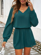Load image into Gallery viewer, Cutout V-Neck Long Sleeve Mini Dress