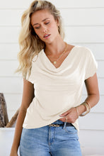 Load image into Gallery viewer, Cowl Neck Short Sleeve T-Shirt