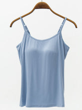 Load image into Gallery viewer, Full Size Adjustable Strap Modal Cami with Bra